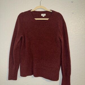 J. Crew Rich Burgundy Crew Neck Sweater
